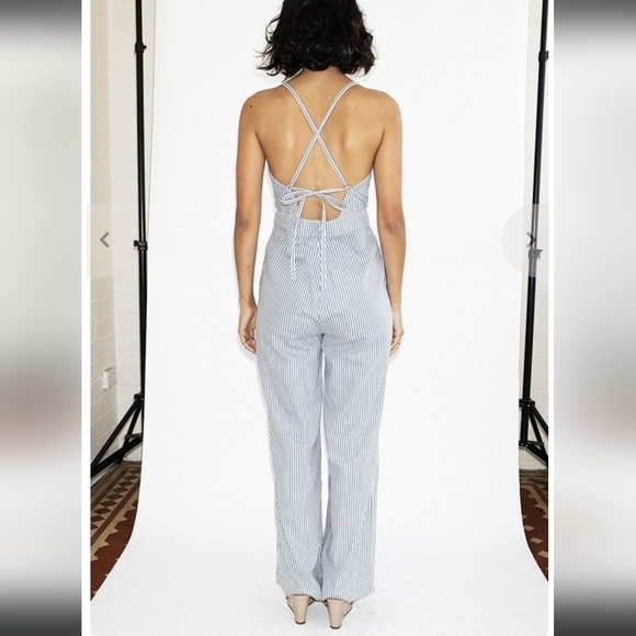 Rolla's Stripe Jerry Jumpsuit in Sky Blue - Picture 3 of 10